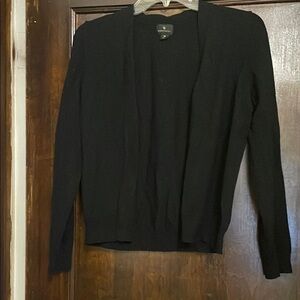 Black Open Front Cardigan